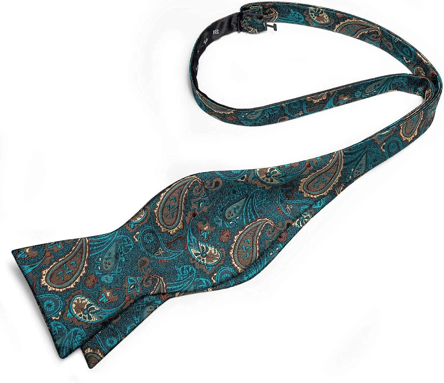 DiBanGu Silk Bow Ties for Men Striped Solid Paisley Self Bowtie and Pocket Square Cufflinks Formal Tuxedo Bowtie Set Wedding