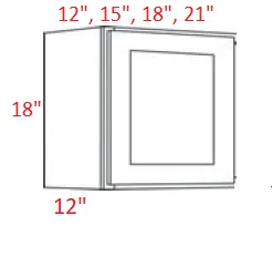 EB10-2118 Elegant White Assembled 21x18 Wall Cabinet