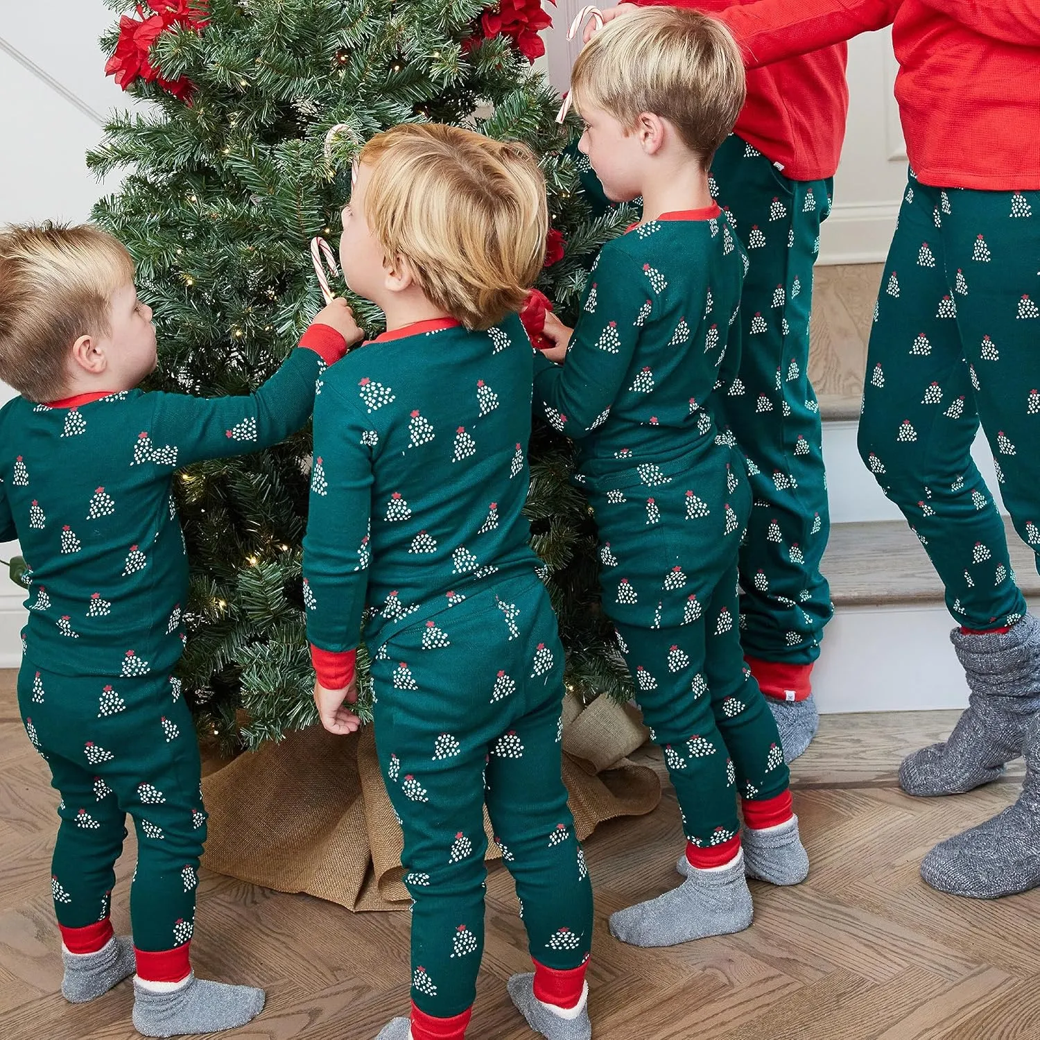 HonestBaby Family Matching Organic Cotton Holiday Pajamas