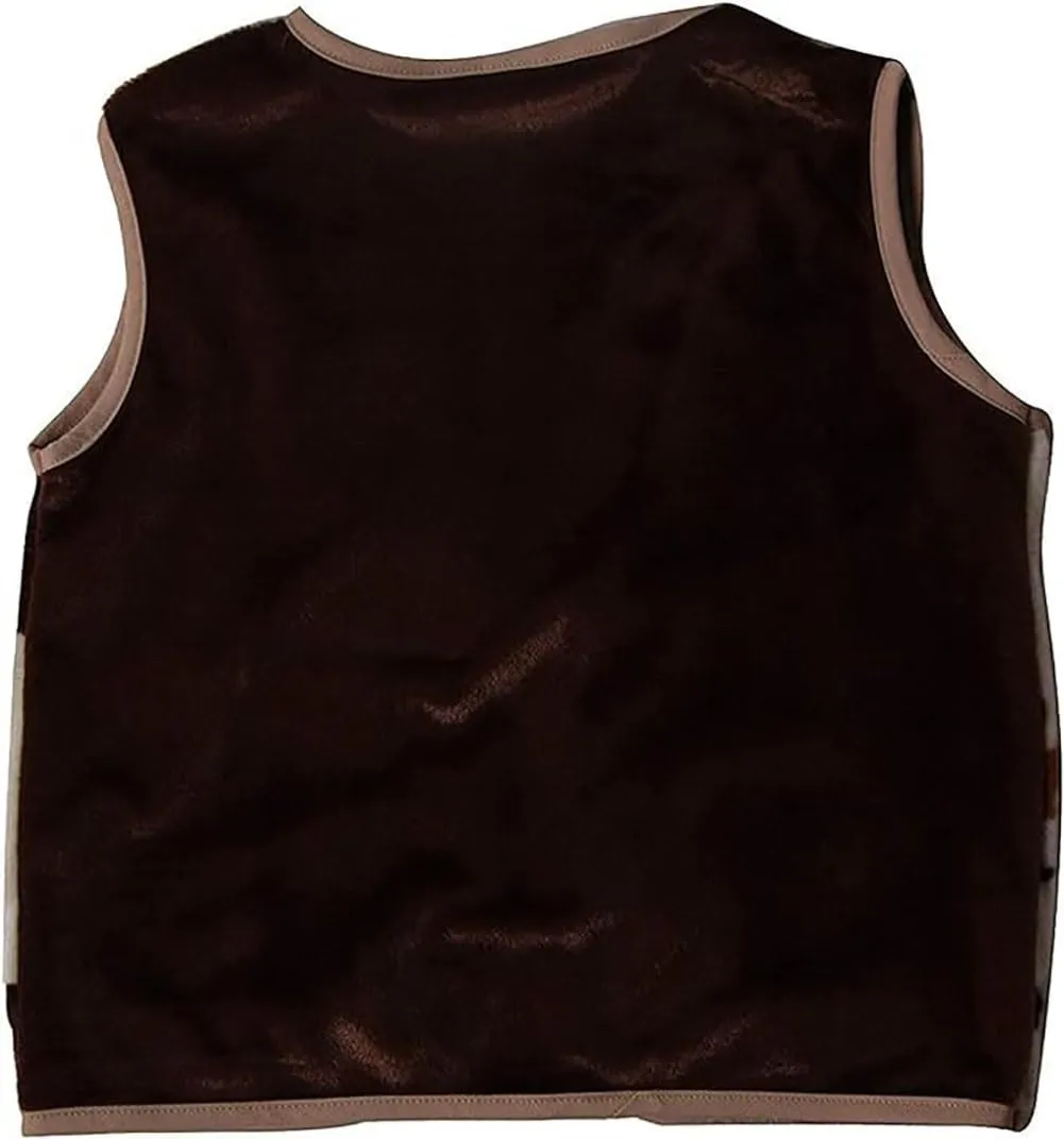 Kids Brown Cowboy or Cowgirl Western Dress Up Vest (Choose Size)