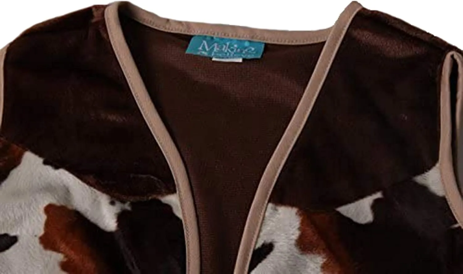 Kids Brown Cowboy or Cowgirl Western Dress Up Vest (Choose Size)