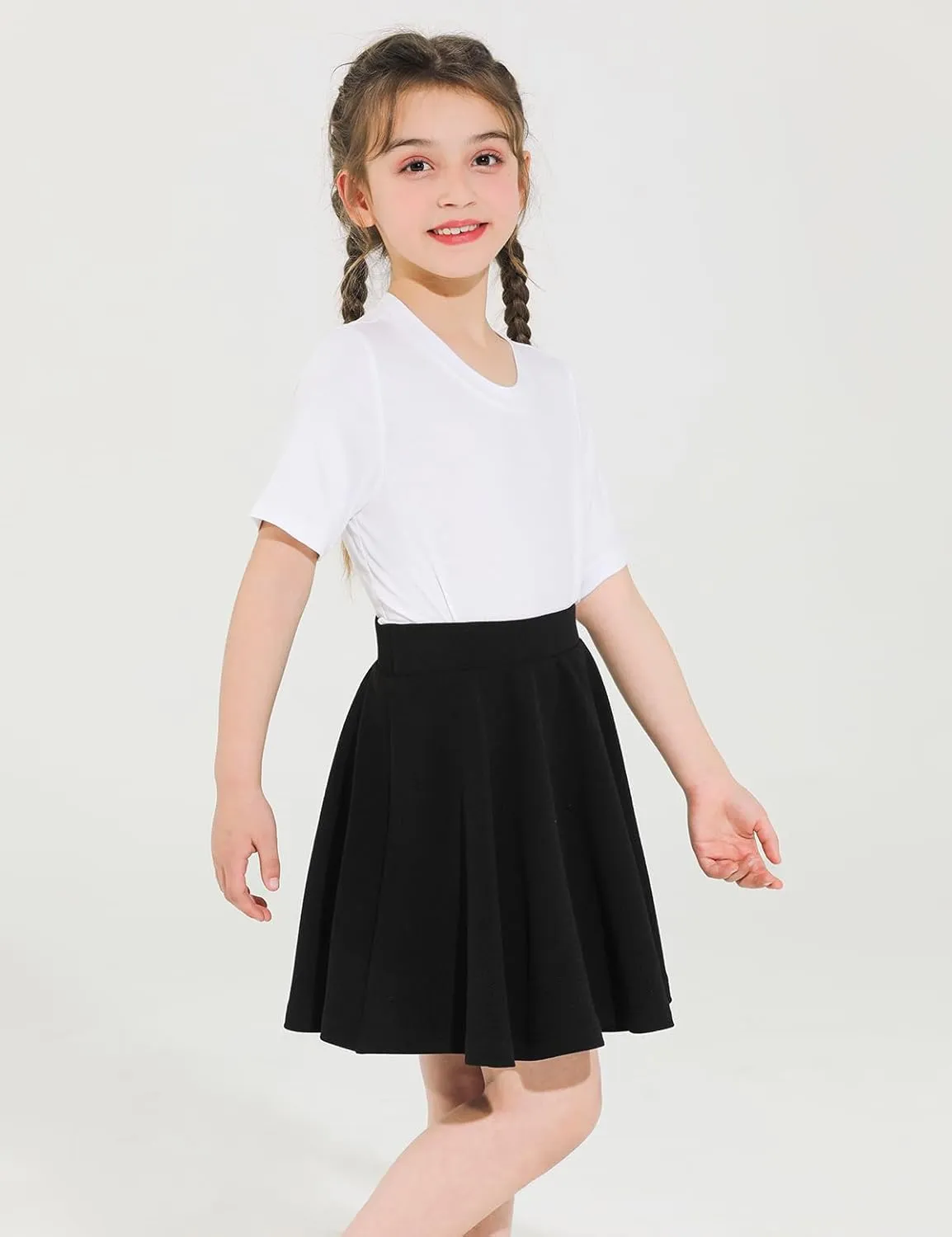 Skirt for Girls,Uniform Pleated Skater Skirts Kids Casual Mini Flare Plain