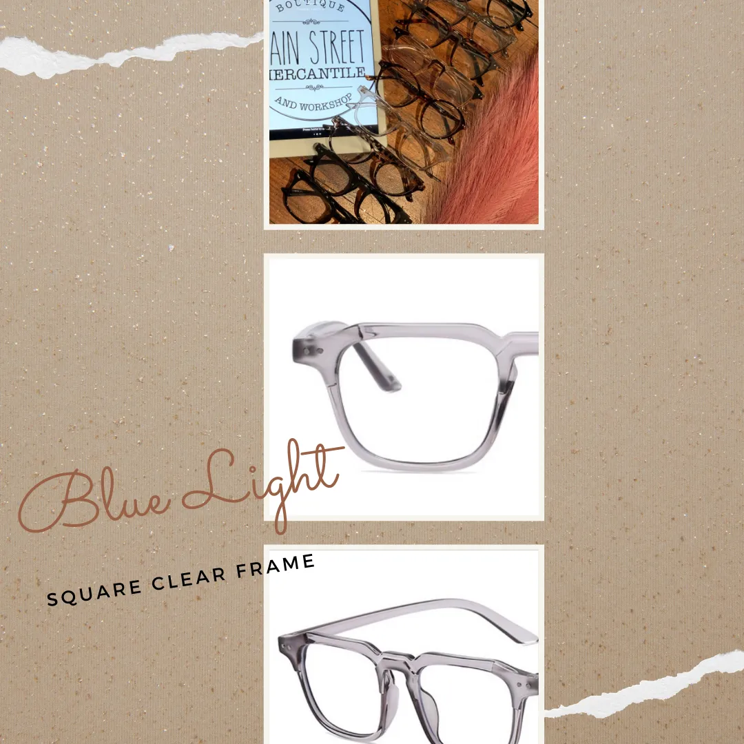 Square clear frame