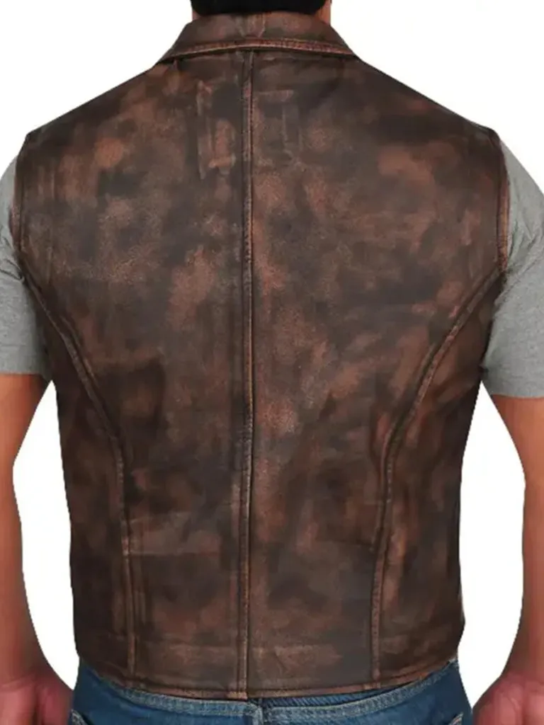 Vintage Biker Style Leather Vest
