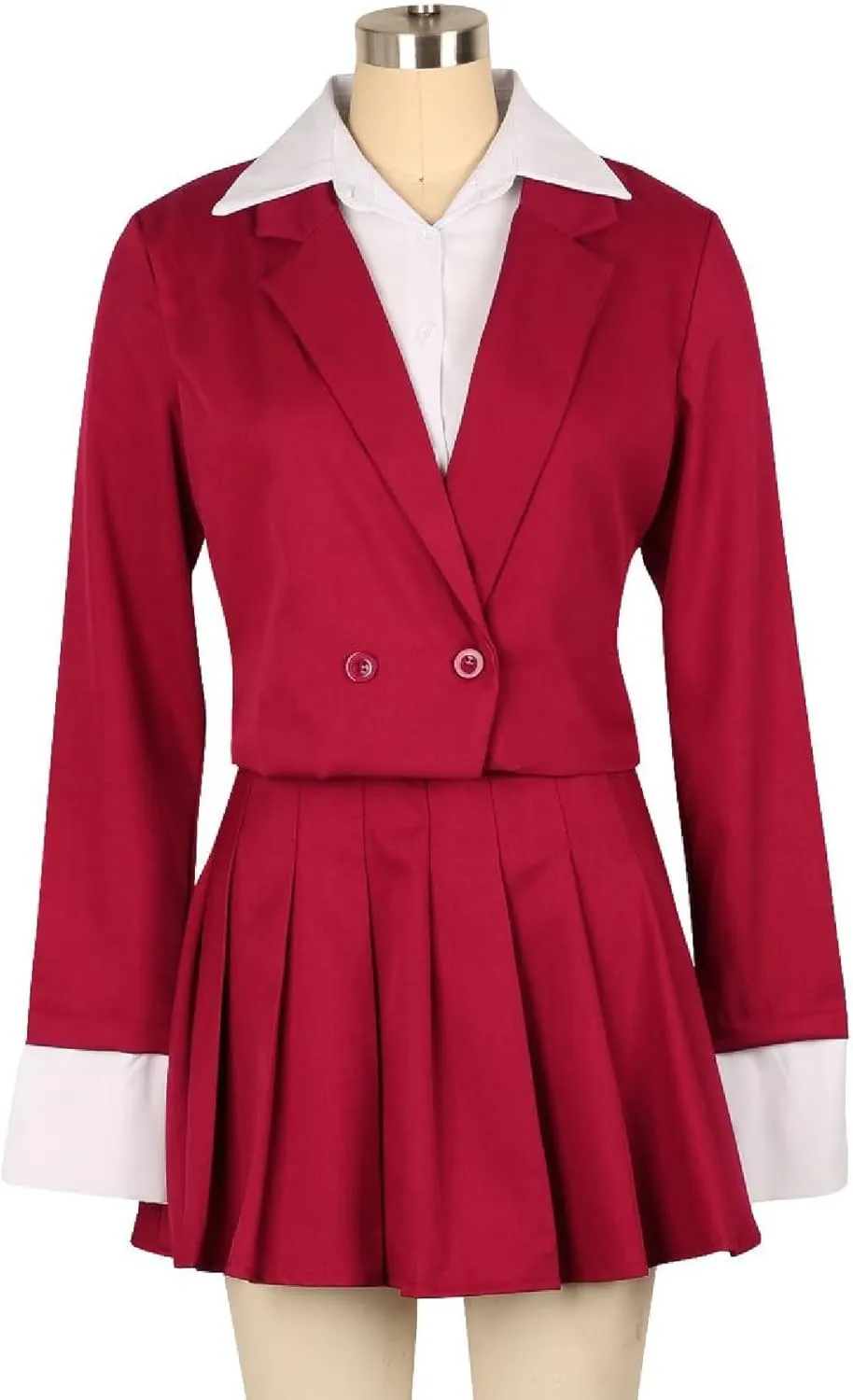 Womens 2 Piece Outfits Business Casual Cropped Blazer Jacket and High Waist Pleated Mini Skirt Sets