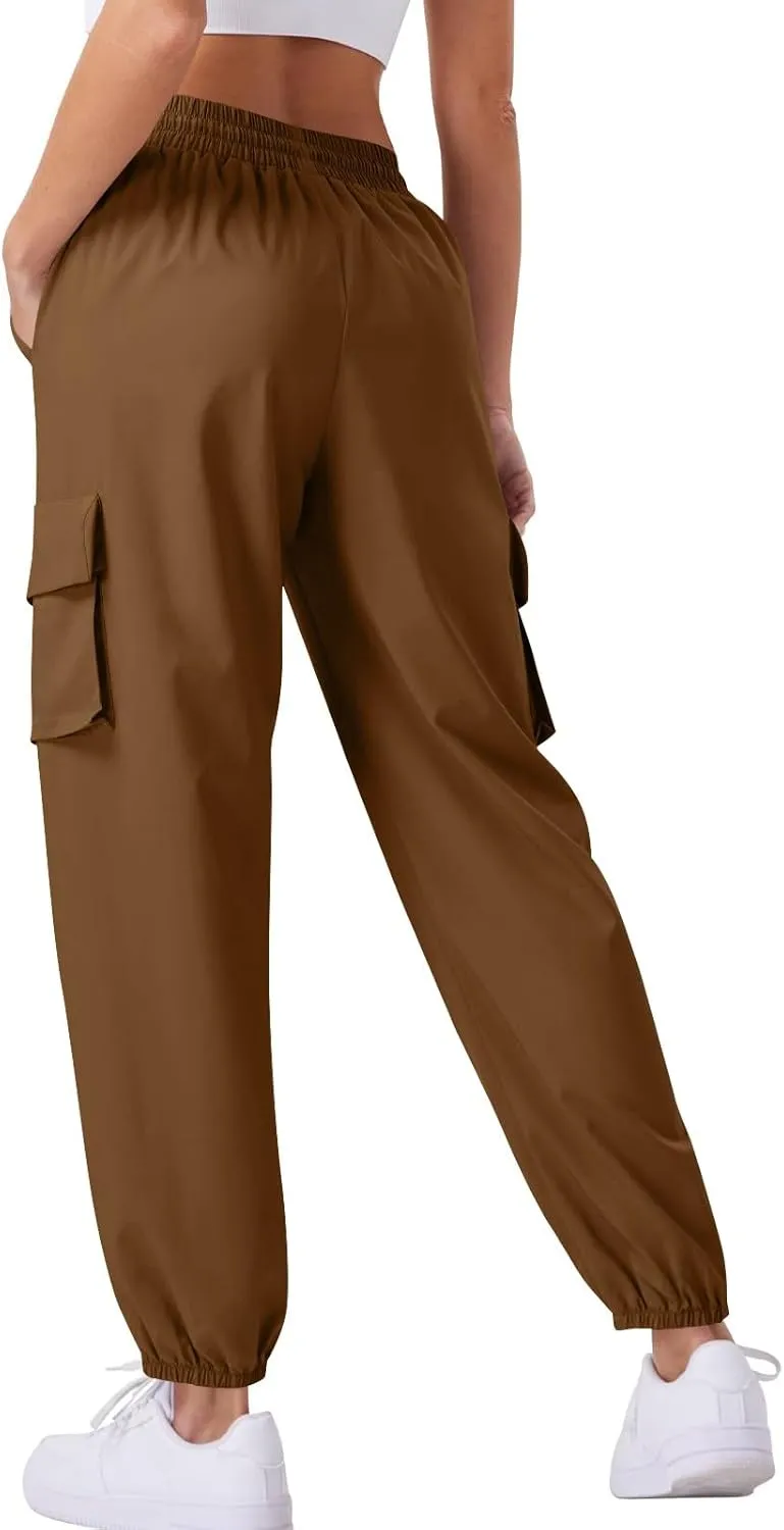Womens Cargo Pants Lightweight Summer Quick Dry Waterproof Hiking Pant Casual Outdoor Athletic Joggers with Pockets