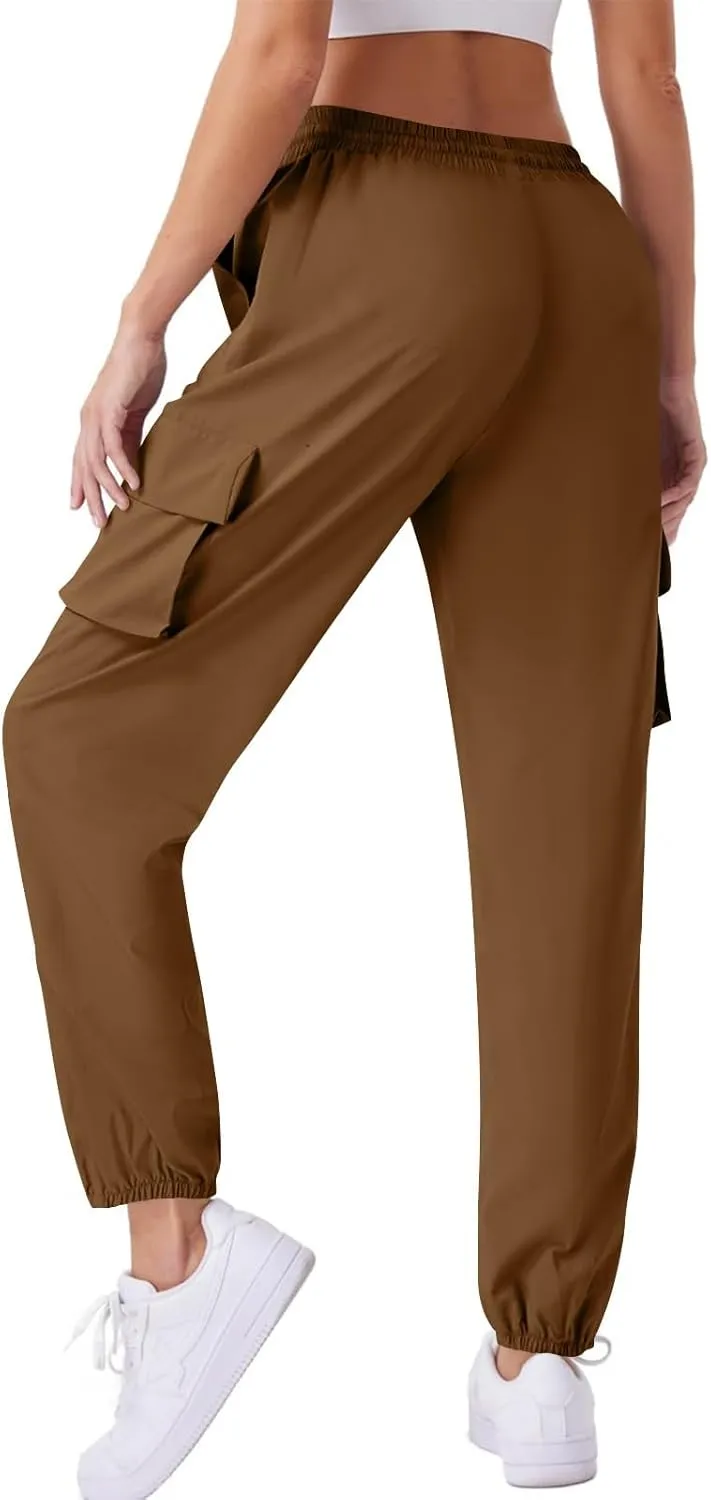 Womens Cargo Pants Lightweight Summer Quick Dry Waterproof Hiking Pant Casual Outdoor Athletic Joggers with Pockets