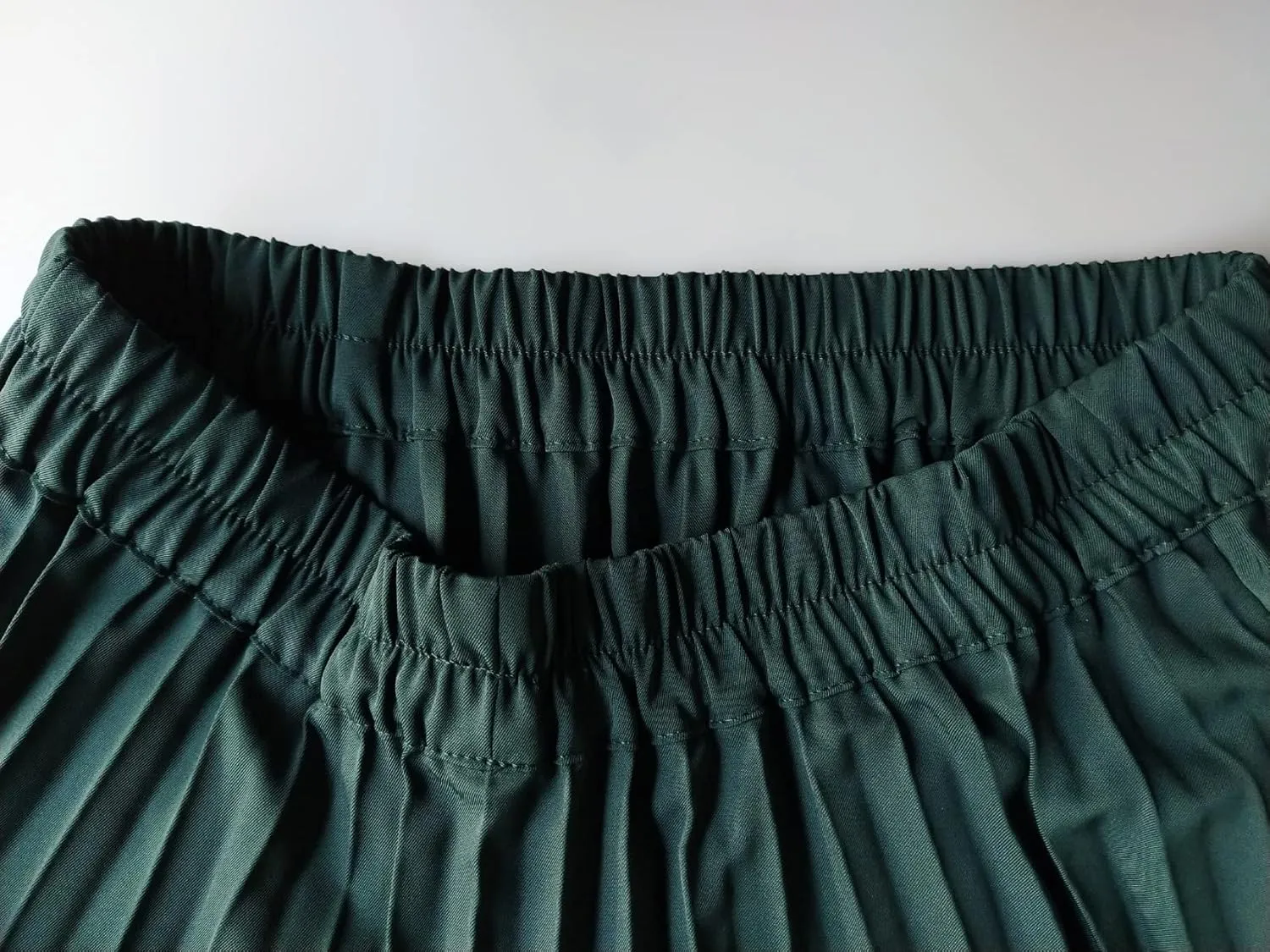 Women's Leopard Print Elastic Waist Pleated A-Line Midi Long Skirts