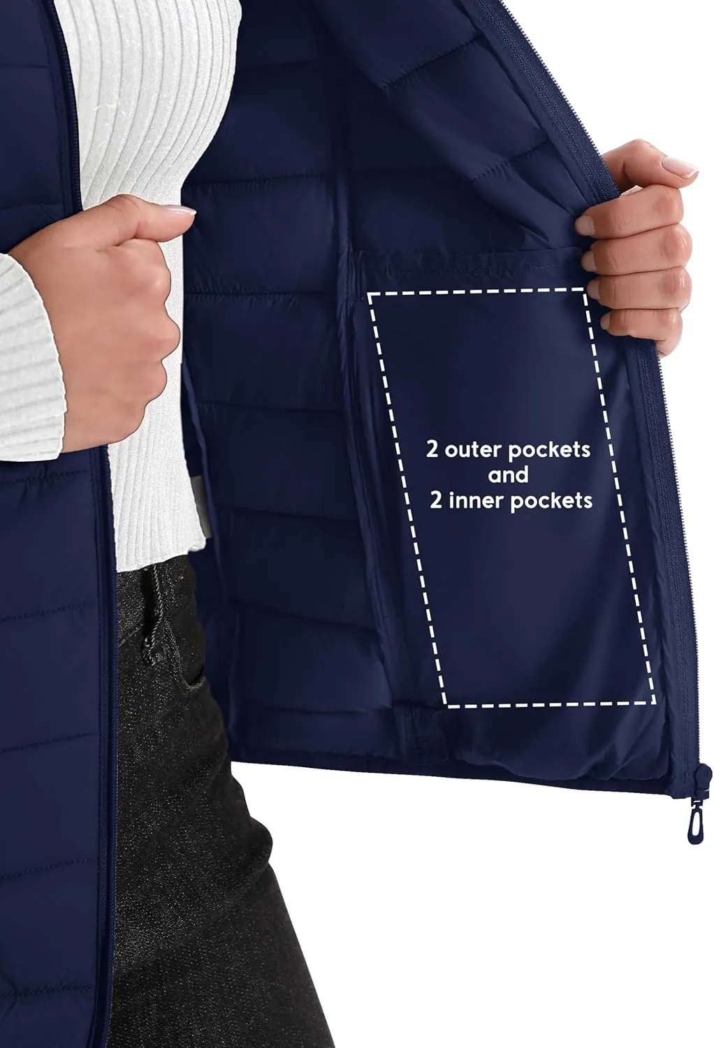 YUCOLEN Women's Puffer Vest Lightweight Stand Collar Zip Puffy Vests